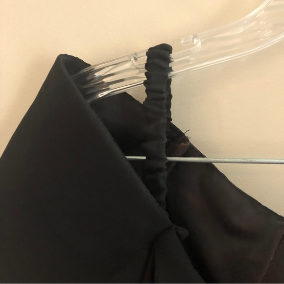 Vintage ‘90s Black Bardot Neckline Tea-Length Gown - Picture 4 of 9